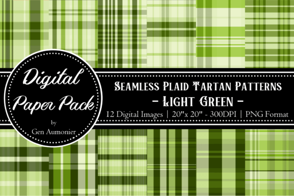 Download Light Green Plaid Seamless Pattern Set - Premium Resources