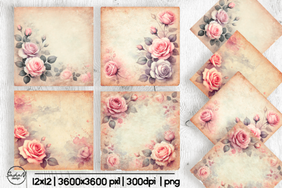 Download Romantic Floral Scrapbook Background - Scrapbook background Collection