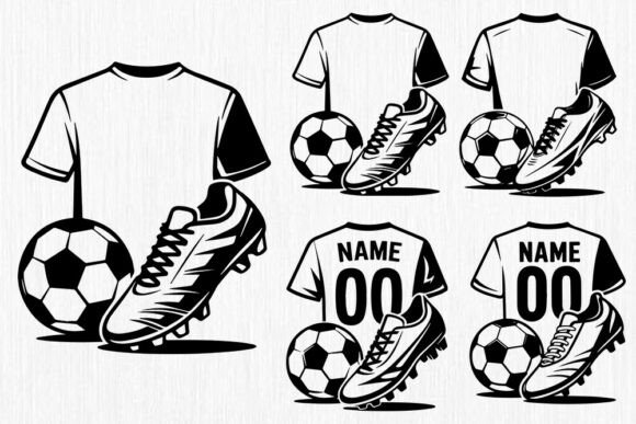 Download Soccer Player SVG - Custom Name Jersey C - Player Collection